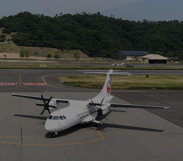 飛行機に乗る