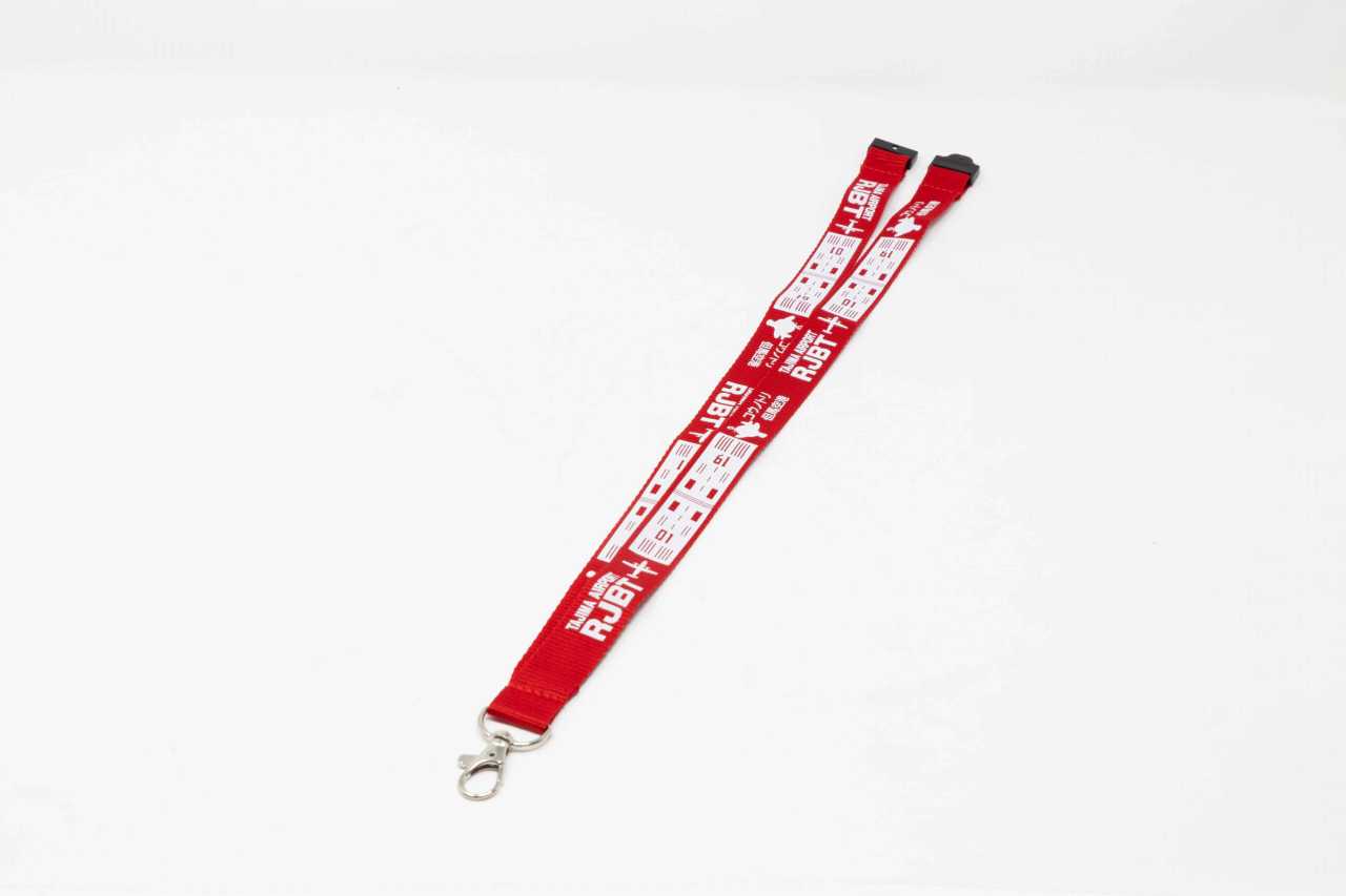 コウノトリ但馬空港 オリジナルネックストラップ（カードケース付）赤